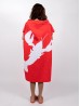 Red Lobster Print Hoodie Robe